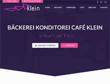 Tablet Screenshot of cafeklein.de